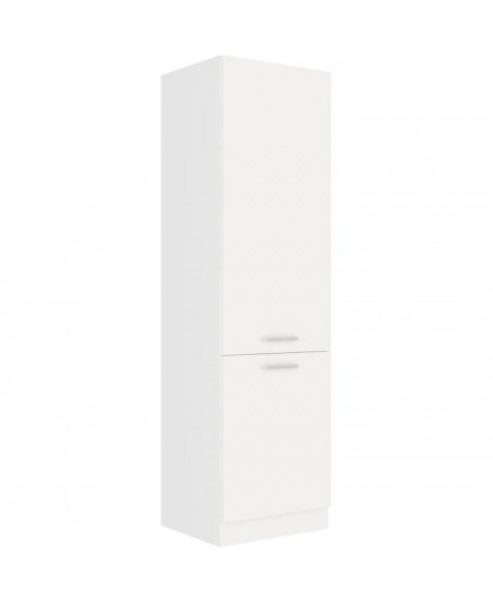 ATLAS Colonne de cuisine 2 portes - L 60 x P 58 x H 210 cm - Décor blanc