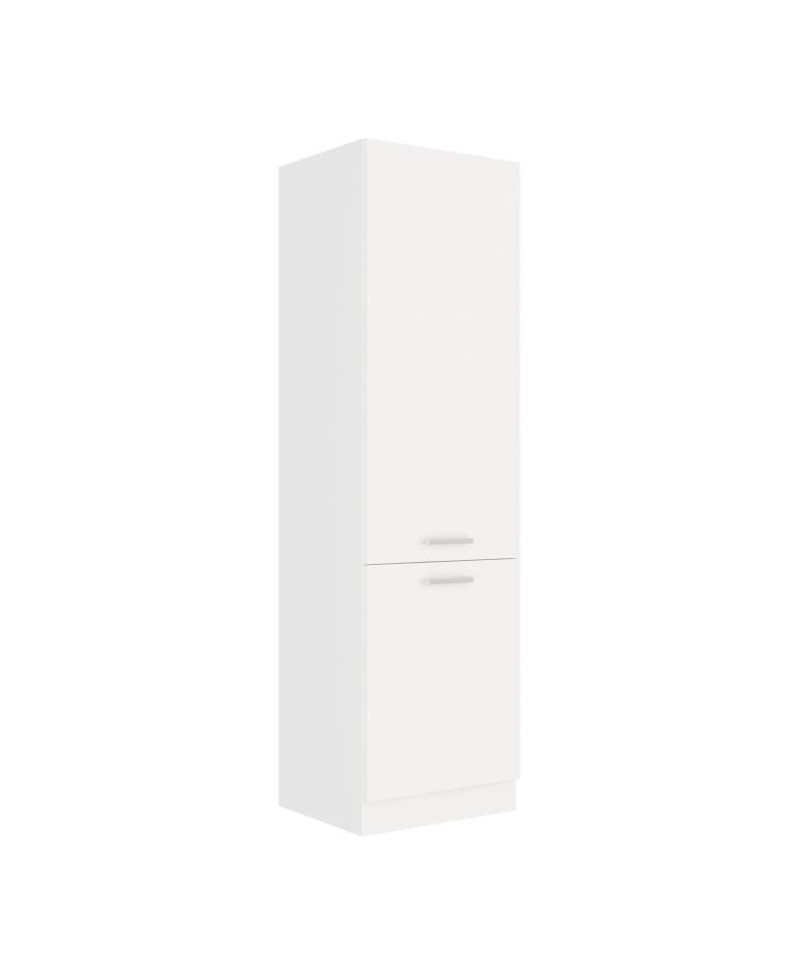 ATLAS Colonne de cuisine 2 portes - L 60 x P 58 x H 210 cm - Décor blanc