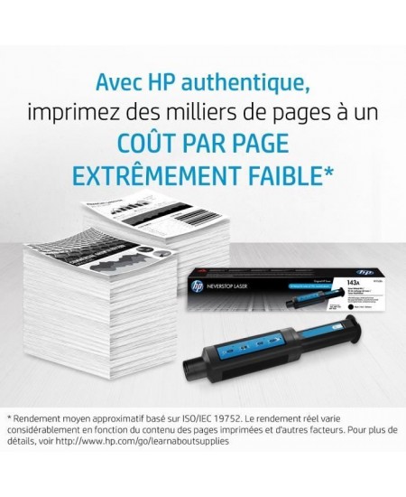 HP 143A Pack de 2 kit de recharge de toners noirs Neverstop authentiques (W1143AD) pour HP Neverstop 1000/1200 series