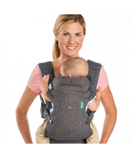 Porte bébé Flip ergonomique 4 en 1 gris - INFANTINO - Flip ergonomique 4 en 1 - Polyester - De 3,6 a 14,5 kg