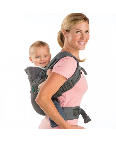 Porte bébé Flip ergonomique 4 en 1 gris - INFANTINO - Flip ergonomique 4 en 1 - Polyester - De 3,6 a 14,5 kg