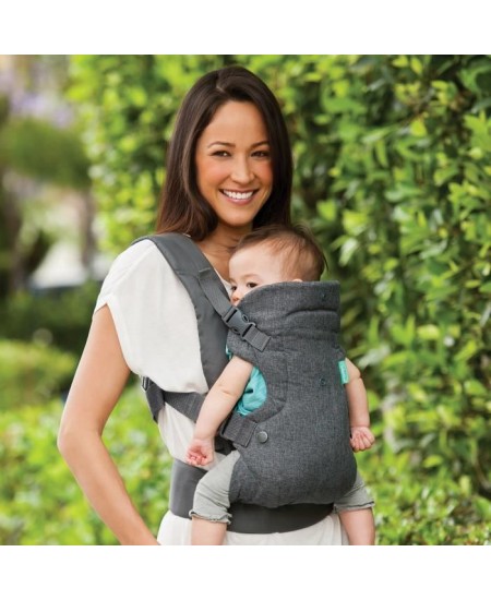 Porte bébé Flip ergonomique 4 en 1 gris - INFANTINO - Flip ergonomique 4 en 1 - Polyester - De 3,6 a 14,5 kg