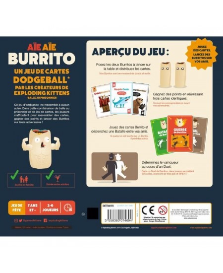 Jeu de société - ASMODEE - Aie Aie Burrito (Edition 2022) - Ambiance - 3 a 6 joueurs