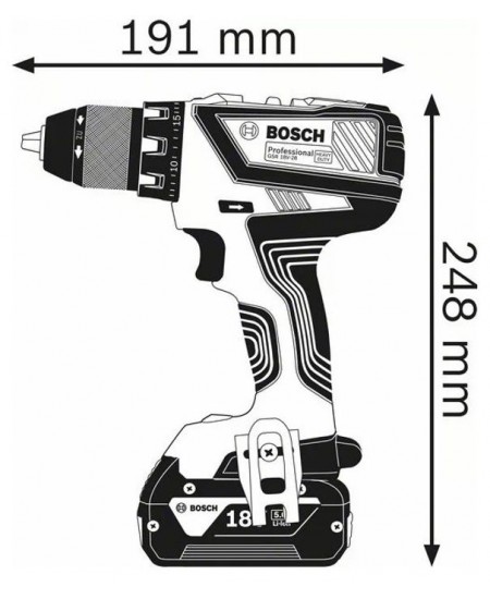 Perceuse-visseuse 18V GSR 18V-28 (sans batterie ni chargeur) en coffret L-BOXX - BOSCH - 06019H4108