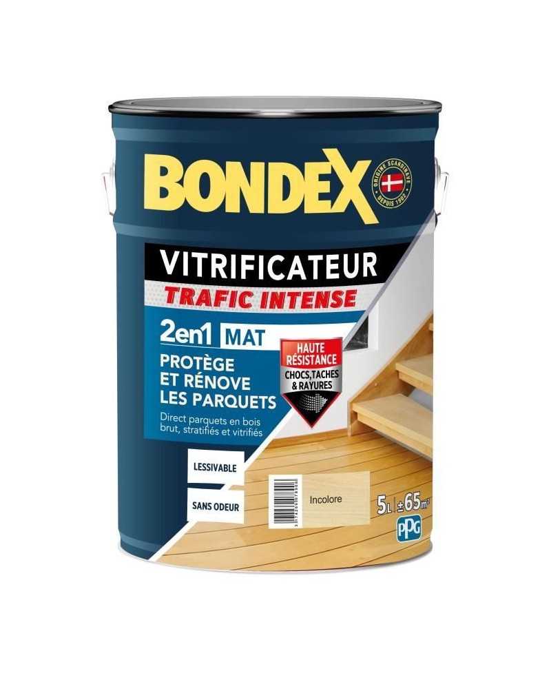 Vitrificateur trafic intense incolore - BONDEX - 446439 - Mat - 5 L