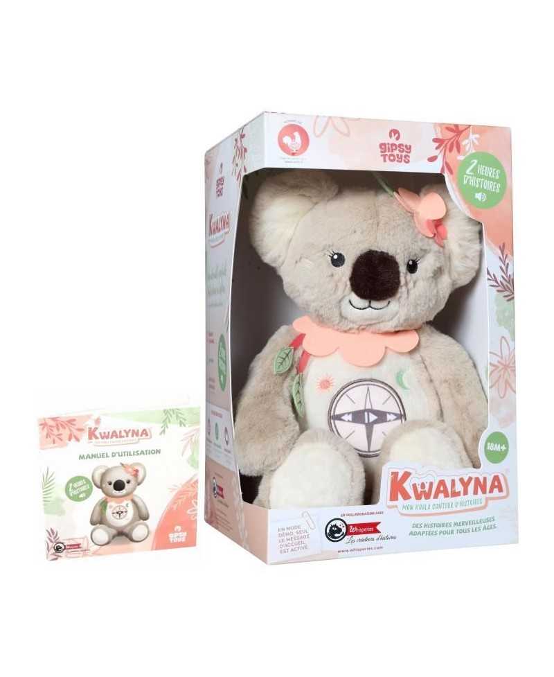 Gipsy Toys - KWALYNA - Koala conteur d'Histoires - Peluche Qui Parle Interactive -Version française - 2h de Contes Merveilleux