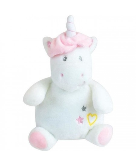 LICORNE Peluche bouillotte +/- 21 cm