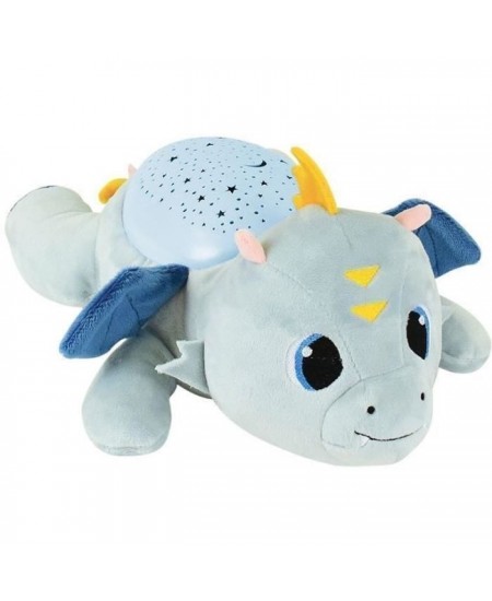 Peluche veilleuse et musicale - JEMINI - LEON LE DRAGON - Bleu - Mixte - 39 cm