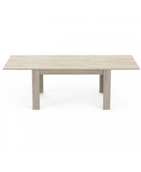 Table extensible - COTTAGE - Rectangulaire - Décor mélaminé chene kronberg - Pied en L - 6 places - 170 /230 x 90 cm - DEMEYE