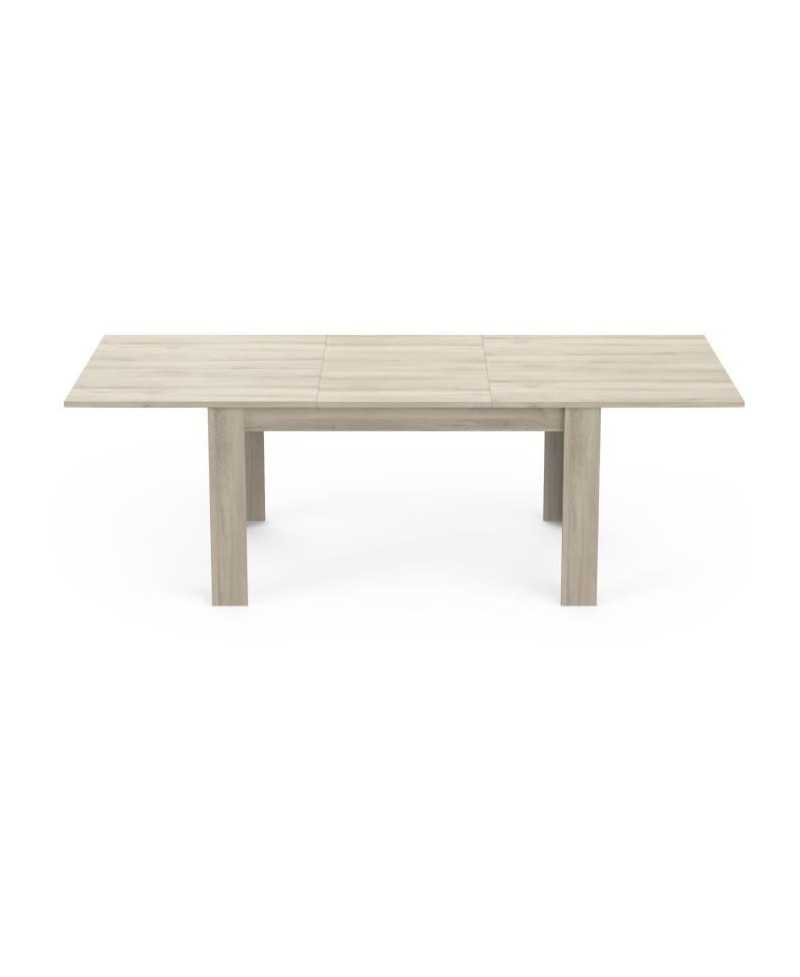 Table extensible - COTTAGE - Rectangulaire - Décor mélaminé chene kronberg - Pied en L - 6 places - 170 /230 x 90 cm - DEMEYE