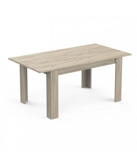 Table extensible - COTTAGE - Rectangulaire - Décor mélaminé chene kronberg - Pied en L - 6 places - 170 /230 x 90 cm - DEMEYE