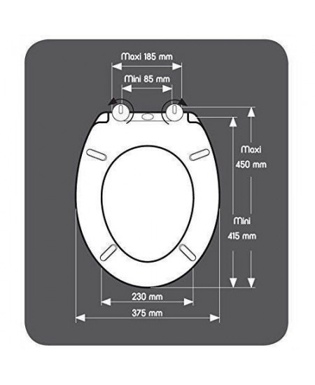 ABATTANT PRESTO CARBONE - THERMODUR