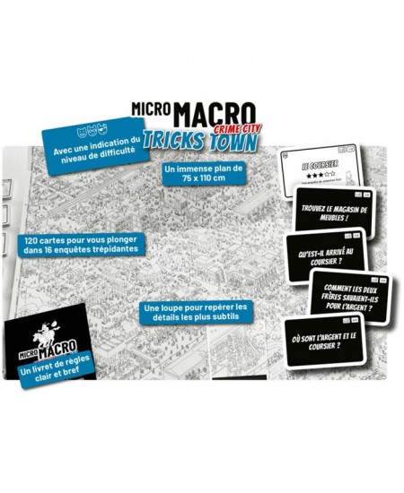 Jeu de société - BLACKROCK - MicroMacro - Crime City - Tricks Town - 16 enquetes