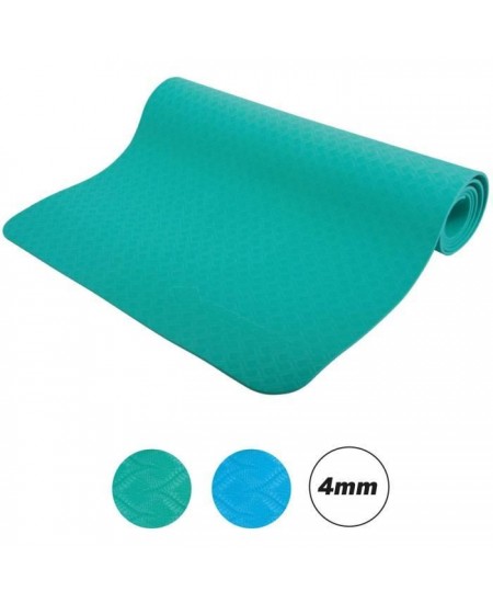 Tapis de yoga - FITNESS - SCHILDKRÖT - 180 x 61 cm - 4 mm - Sac inclus - Vert