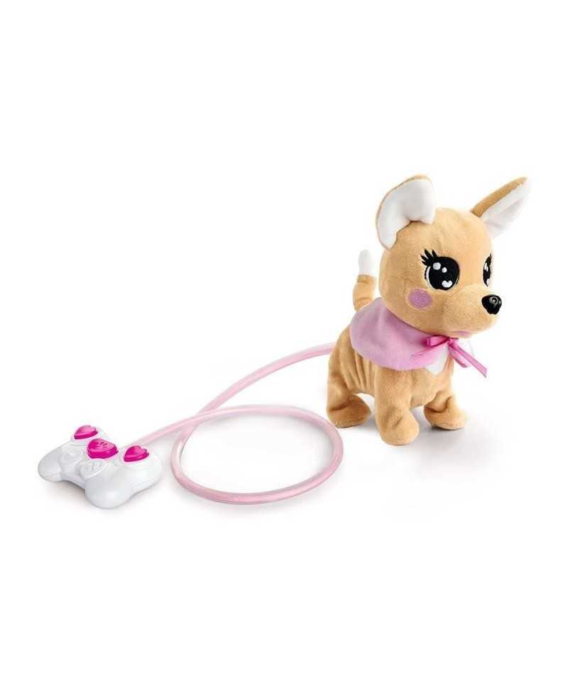 Peluche Chihuahua Chi Chi Love Loomy - 20 cm - Peluche filoguidée - Piles incluses