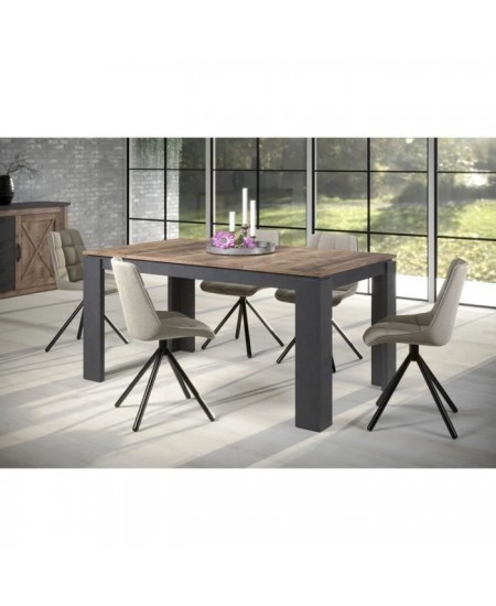 Table a manger extensible 160/200 x 77 x 90 cm - UNIVERSAL - Rectangulaire - 6 places