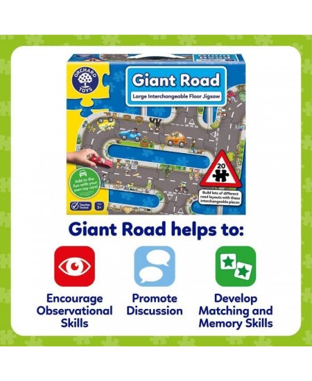 Giant route Road - Puzzle - ORCHARD - 20 grosses pieces interchangeables