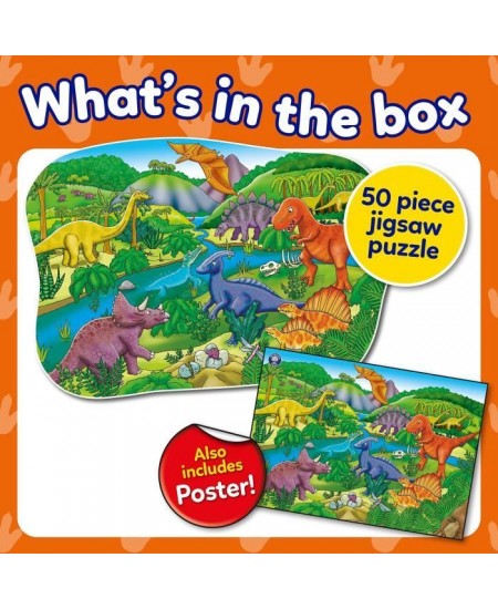 Puzzle Les dinosaures - ORCHARD - 50 pieces - Développe la coordination et les compétences observationnelles