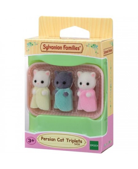 SYLVANIAN FAMILIES - Triplés chat persan - Mini-univers - Rose - Pour enfant - 3 ans et plus