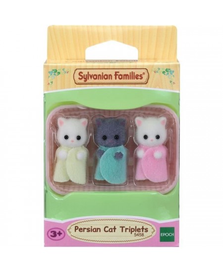 SYLVANIAN FAMILIES - Triplés chat persan - Mini-univers - Rose - Pour enfant - 3 ans et plus