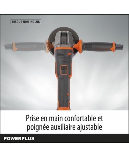 Meuleuse d'angle sans fil de 20V - Dual Power - POWDP35100 - Disque Abrasif Ø115mm - Compacte - sans batterie ni chargeur