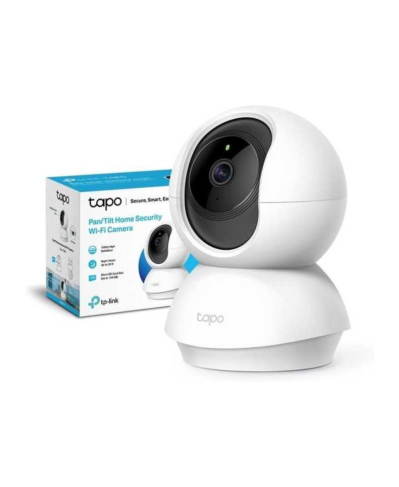 Caméra Surveillance WiFi - TP-Link Tapo C200 - 1080P avec 360° PTZ - Vision Nocturne Détection de Mouvement - pour bébé ou