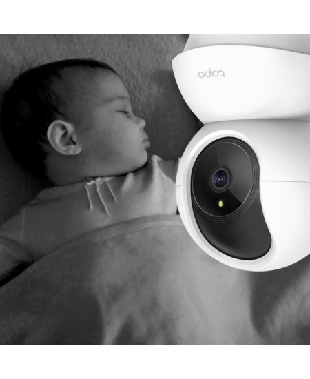 Caméra Surveillance WiFi - TP-Link Tapo C200 - 1080P avec 360° PTZ - Vision Nocturne Détection de Mouvement - pour bébé ou