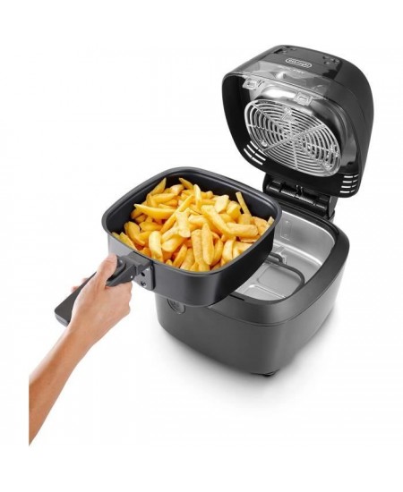 Friteuse Electrique sans huile Delonghi FH2184 - Capacité : 1,25kg - 1400W - Cuve anti-adhérente