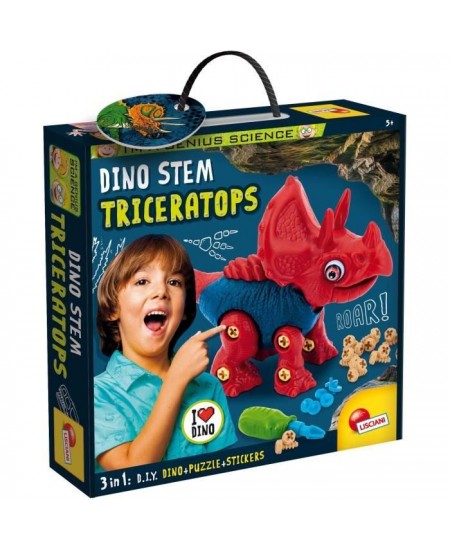 Lisciani giochi- I`m a Genius Dino Stem Triceratops, 92420, Non Applicable - 8008324092420