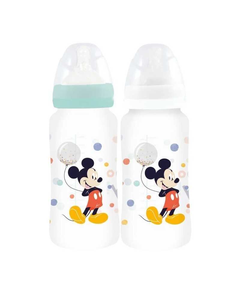 Lot de 2 biberons THERMOBABY MICKEY COOL - 360ml - Anti coliques - Débit 3 positions