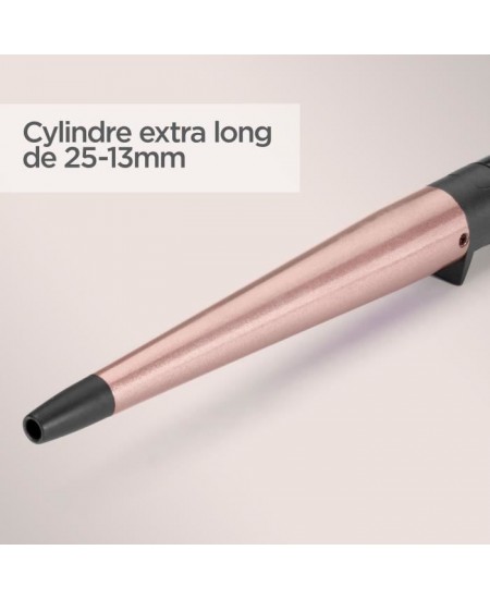 Boucleur Conical Wand en quartz céramique BaByliss C454E pour des boucles naturelles jusqu'a 210°C