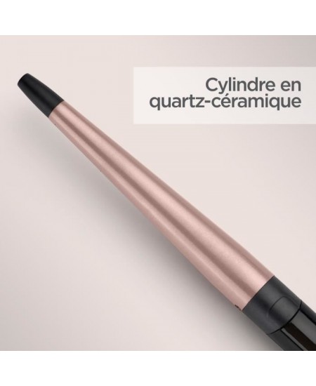 Boucleur Conical Wand en quartz céramique BaByliss C454E pour des boucles naturelles jusqu'a 210°C