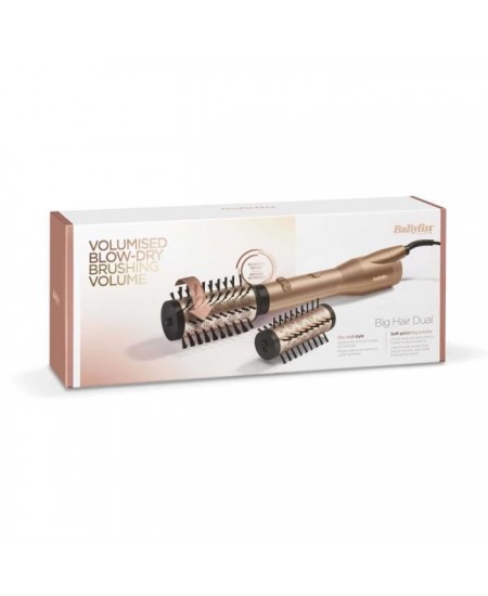 Brosse Soufflante BaByliss AS952E Big Hair Dual - 650W, Brosses de 50 mm et 40 mm en céramique