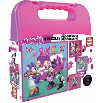 4 puzzles progressifs - EDUCA - Malette Puzzles Progressifs Minnie & T