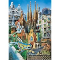 Puzzle 1000 pieces COLLAGE GAUDI - EDUCA - Architecture et monument -