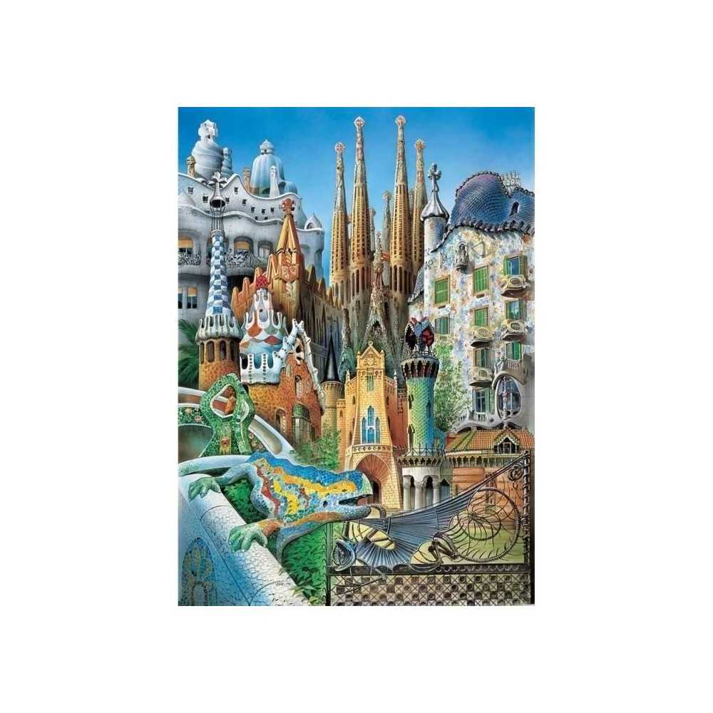 Puzzle 1000 pieces COLLAGE GAUDI - EDUCA - Architecture et monument -