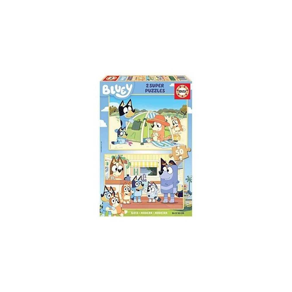 Puzzle en bois Bluey EDUCA - 50 pieces - Dessins animés et BD - Pour