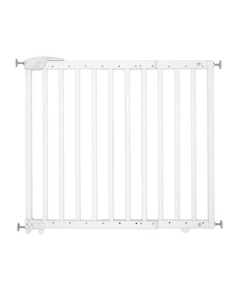 Badabulle Barriere de Sécurité Deco Pop - Barriere Extensible pour Ouverture de 63 a 106cm - Fixation Vis, Blanc