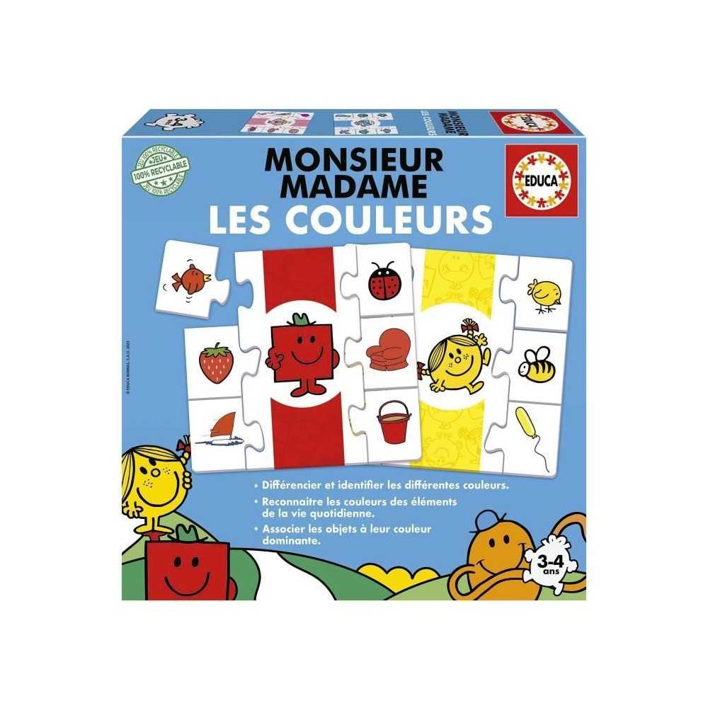 Jeu d'apprentissage - EDUCA - Monsieur Madame - Les Couleurs