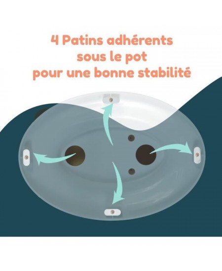 Pot bébé éducatif BAMBISOL - Couvercle et siege rabattable - Manette chasse-d'eau