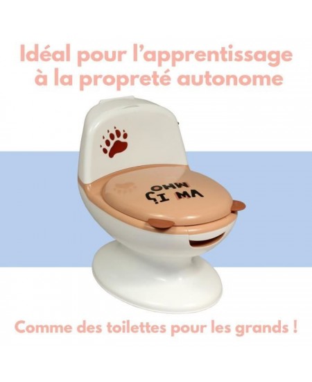 Pot bébé éducatif BAMBISOL - Couvercle et siege rabattable - Manette chasse-d'eau