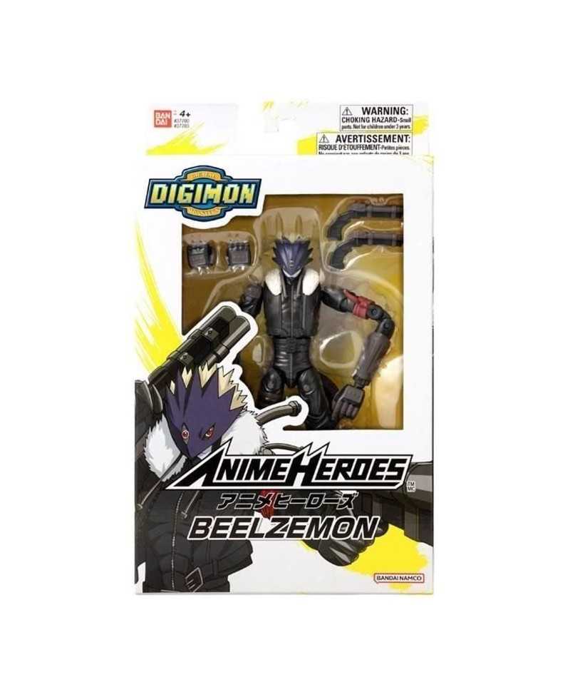 Figurine Anime Heroes Digimon Beelzemon 17 cm - BANDAI - Pistolets Berenjena - Enfant 4+ ans