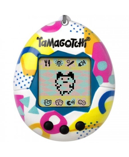 Tamagotchi - BANDAI - Tamagotchi original - Memphis Style - animal électronique virtuel avec écran couleur, 3 boutons et jeux