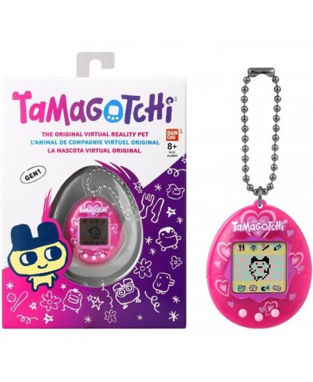 BANDAI - Tamagotchi - Tamagotchi original - Lots of love - animal électronique virtuel avec écran couleur, 3 boutons et jeux -