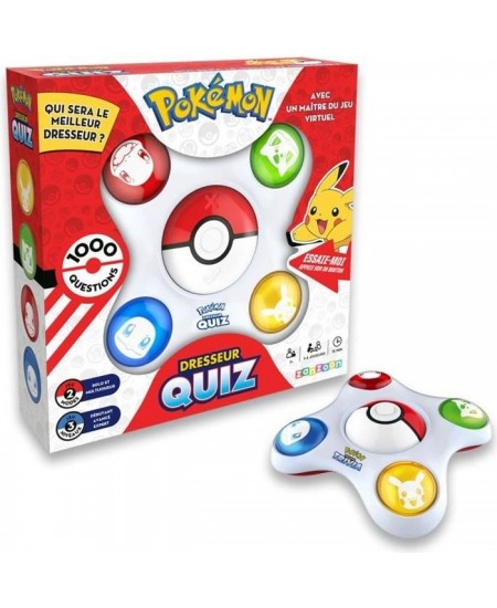 Bandai - Pokémon - Dresseur Quiz - Quiz connaissances 100% Pokémon - Jeu électronique interactif - parle français