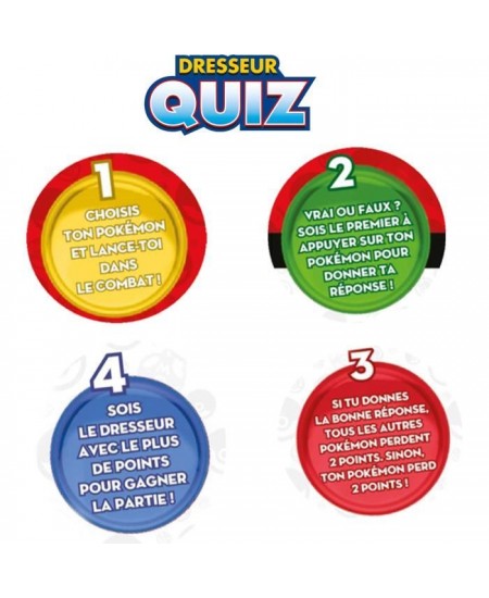 Bandai - Pokémon - Dresseur Quiz - Quiz connaissances 100% Pokémon - Jeu électronique interactif - parle français