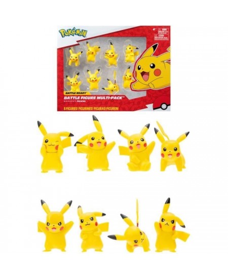 Figurines Pokémon - Pack de 8 Pikachu - Bandai