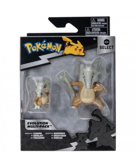 Figurines Pokémon Osselait et Ossatueur - Pack évolution - BANDAI