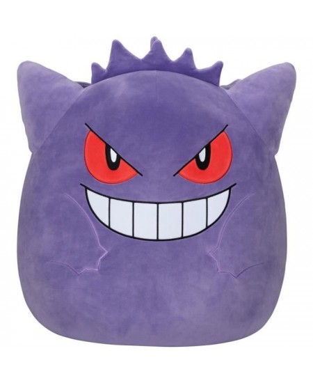 Peluche - BANDAI - Pokémon - Squishmallows 50 cm - Ectoplasma (Gengar) - Grande peluche ultra-douce - Licence officielle Pokém