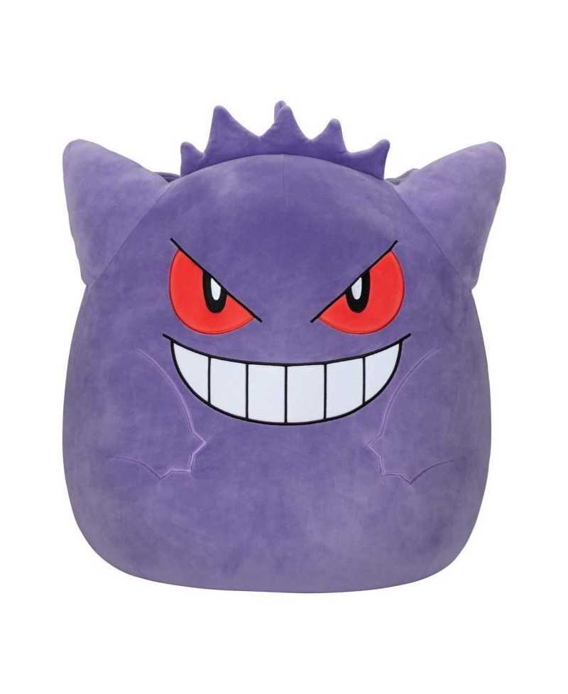 Peluche - BANDAI - Pokémon - Squishmallows 50 cm - Ectoplasma (Gengar) - Grande peluche ultra-douce - Licence officielle Pokém